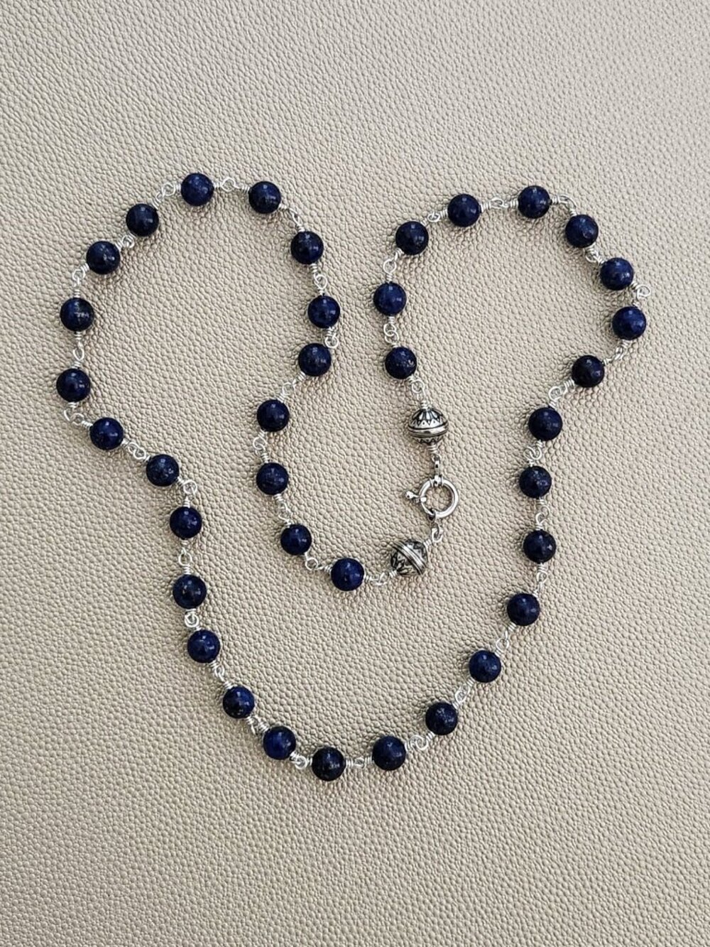 8MM LAPIS LAZULI NECKLACE--26"